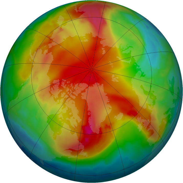Arctic ozone map for 26 January 2009